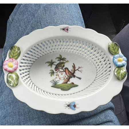 Rothschild Bird (RO) 5" Oval Open Weave Basket