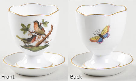 Rothschild Bird (RO) Egg Cup with Attached Underplate
