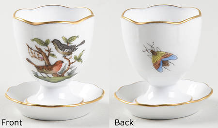 Rothschild Bird (RO) Egg Cup with Attached Underplate