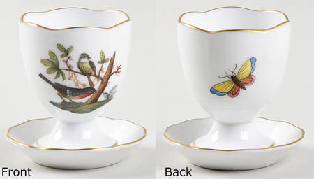 Rothschild Bird (RO) Egg Cup with Attached Underplate