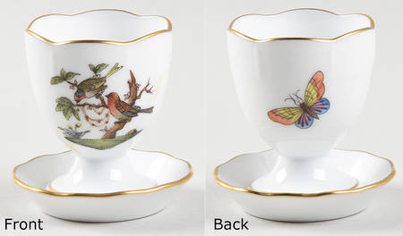 Rothschild Bird (RO) Egg Cup with Attached Underplate