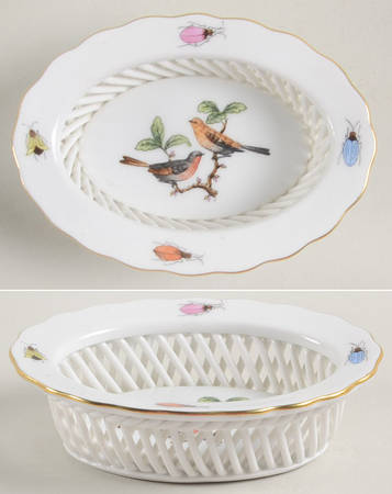 Rothschild Bird (RO) 3" Oval Open Weave Basket