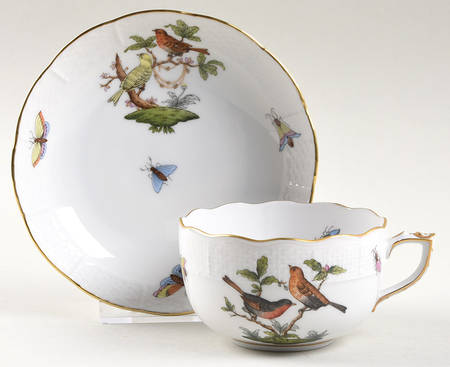 Rothschild Bird (RO) Flat Cup & Saucer Set