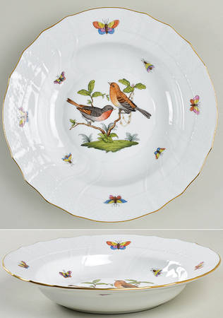 Rothschild Bird (RO) Large Rim Soup Bowl