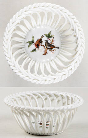 Rothschild Bird (RO) 5" Round Open Weave Basket