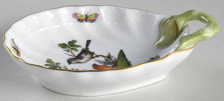Rothschild Bird (RO) 6" Handled Shell Shaped Dish