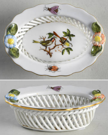 Rothschild Bird (RO) 3" Oval Open Weave Basket