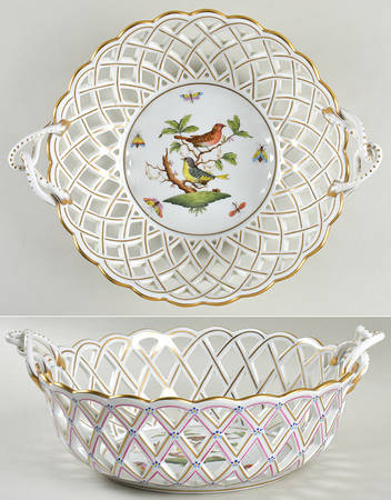 Rothschild Bird (RO) 8'' Round Open Weave Basket