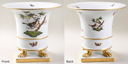 Rothschild Bird (RO) 7" Claw Footed Urn Vase