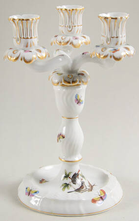 Rothschild Bird (RO) 9" Three Light Candlestick (Uses a Candle Arm)