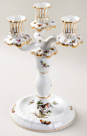 Rothschild Bird (RO) 9" Three Light Candlestick (Uses a Candle Arm)