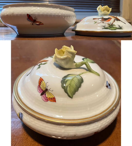 Rothschild Bird (RO) Sugar Bowl & Lid