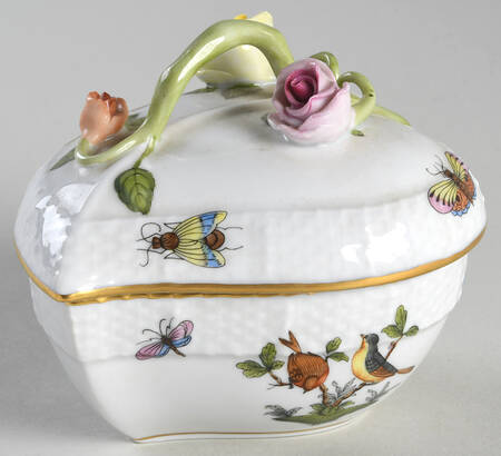 Rothschild Bird (RO) 3" Heart Shape Box & Lid