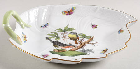Rothschild Bird (RO) 9" Leaf Dish by Herend