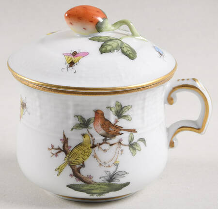 Rothschild Bird (RO) Pot de Creme (2 Pc)-Lid & Base