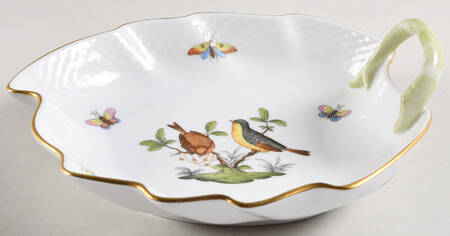 Rothschild Bird (RO) 7" Leaf Dish by Herend