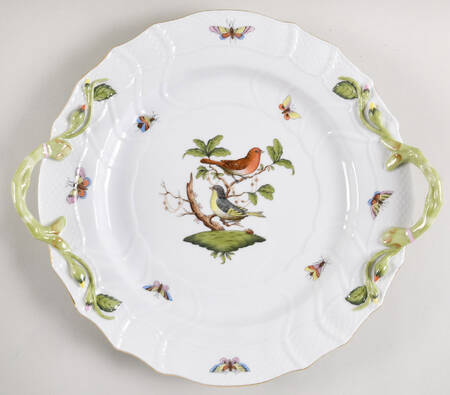 Rothschild Bird (RO) 12" Handled Chop Plate (Round Platter)