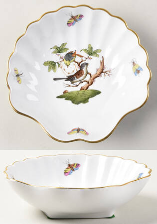 Rothschild Bird (RO) 5" Shell Shaped Dish by Herend