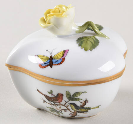 Rothschild Bird (RO) #6004 3" Heart Shape Box & Lid