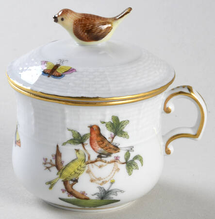 Rothschild Bird (RO) Pot de Creme (2 Pc)-Lid & Base
