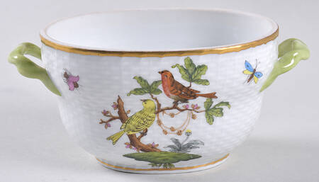Rothschild Bird (RO) 4" Oval Bon Bon No Lid by Herend
