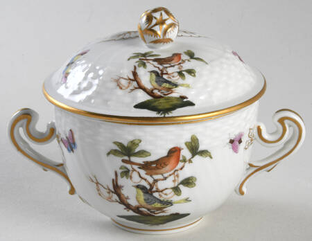 Rothschild Bird (RO) Cream Soup Bowl & Lid Set