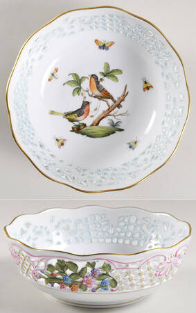 Rothschild Bird (RO) 7'' Pierced Round Bowl