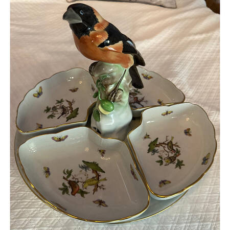 Rothschild Bird (RO) 5 Pc Oriole Tray Hors d'Oeuvres Set
