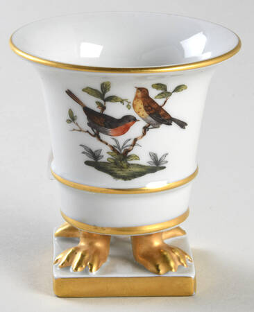 Rothschild Bird (RO) 3" Small Claw Footed Vase