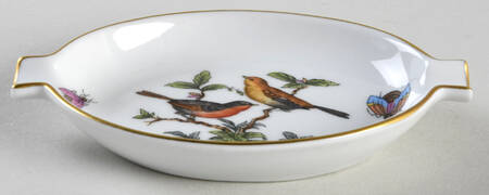 Rothschild Bird (RO) 4" Oval Ashtray with Lips