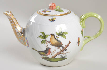 Rothschild Bird (RO) Teapot & Lid by Herend