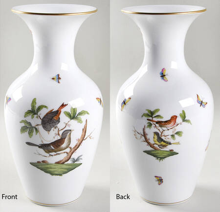 Rothschild Bird (RO) 9" Vase by Herend
