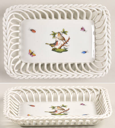Rothschild Bird (RO) 6" Rectangular Open Weave Basket