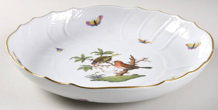 Rothschild Bird (RO) 10" Round Vegetable Bowl by Herend