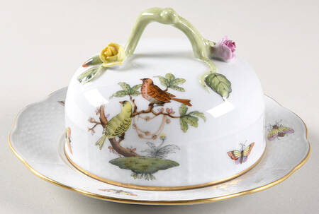 Rothschild Bird (RO) Round Covered Butter by Herend