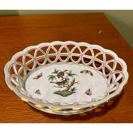 Rothschild Bird (RO) 8" Oval Open Weave Basket