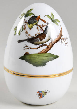 Rothschild Bird (RO) Egg Box & Lid by Herend