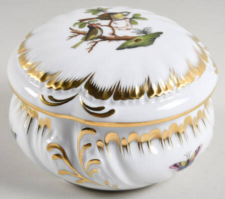 Rothschild Bird (RO) 4" Round Bon Bon & Lid by Herend
