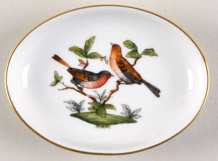 Rothschild Bird (RO) 3" Oval Ashtray by Herend