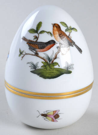 Rothschild Bird (RO) Egg Box & Lid by Herend