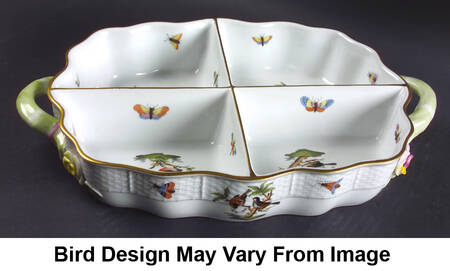 Rothschild Bird (RO) 4 Part Handled Hors d'Oeuvre Dish