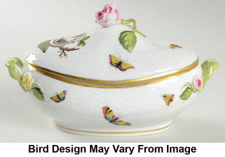 Rothschild Bird (RO) 5" Oval Bon Bon & Lid