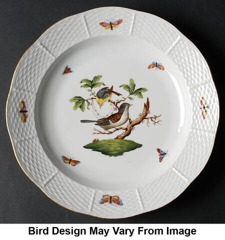 Rothschild Bird (RO) 4-Piece Hors d'Oeuvres Set, Tray Only by Herend