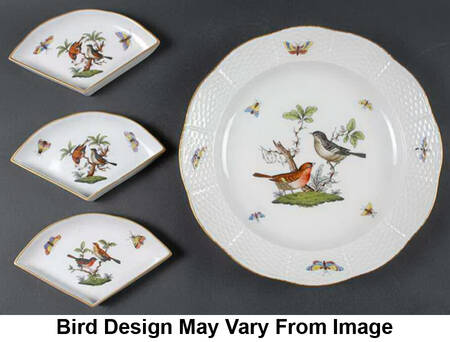 Rothschild Bird (RO) (4 Pc) Hors d'Oeuvres Set by Herend
