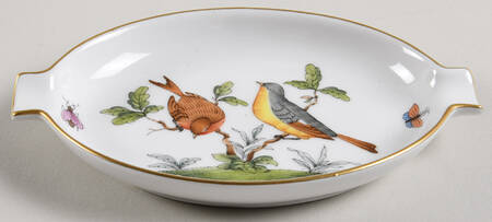Rothschild Bird (RO) 5" Oval Ashtray with Lips