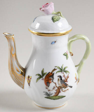 Rothschild Bird (RO) Individual Coffee Pot & Lid by Herend