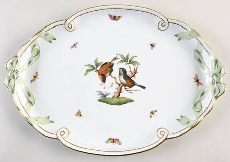 Rothschild Bird (RO) 15" Oval Ribbon Tray