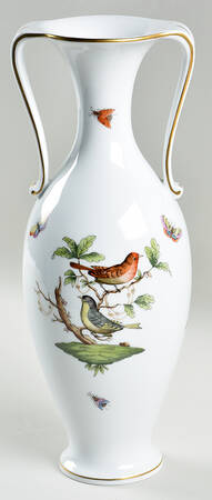 Rothschild Bird (RO) 13" Handled Vase by Herend