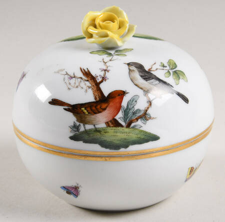 Rothschild Bird (RO) 4" Round Box & Lid by Herend