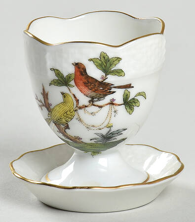 Rothschild Bird (RO) Egg Cup with Attached Underplate
